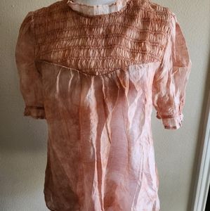 By the River sheer short sleeve shirt blouse.